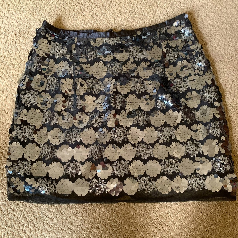 Black sequin skirt